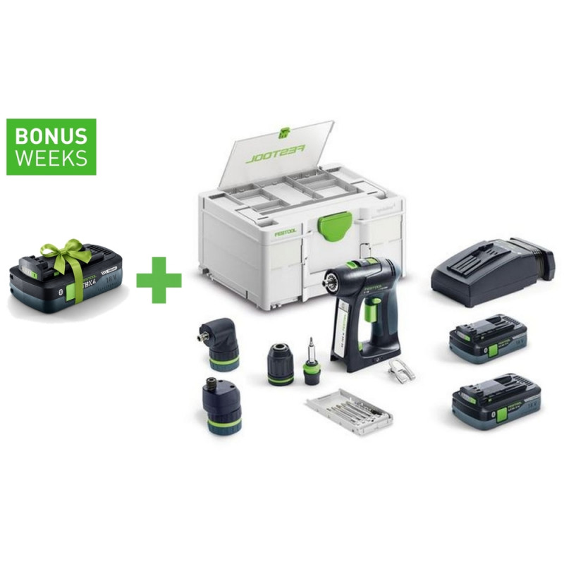 FESTOOL Akku-Bohrschrauber C 18 HPC 4,0 I-Set - 577617