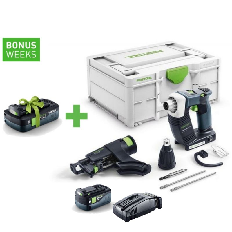 FESTOOL Akku-Bauschrauber DURADRIVE DWC 18-2500 Basic + Akkupack BP 18 Li 5,0 HP-ASI + SCA 16 - 576497_E