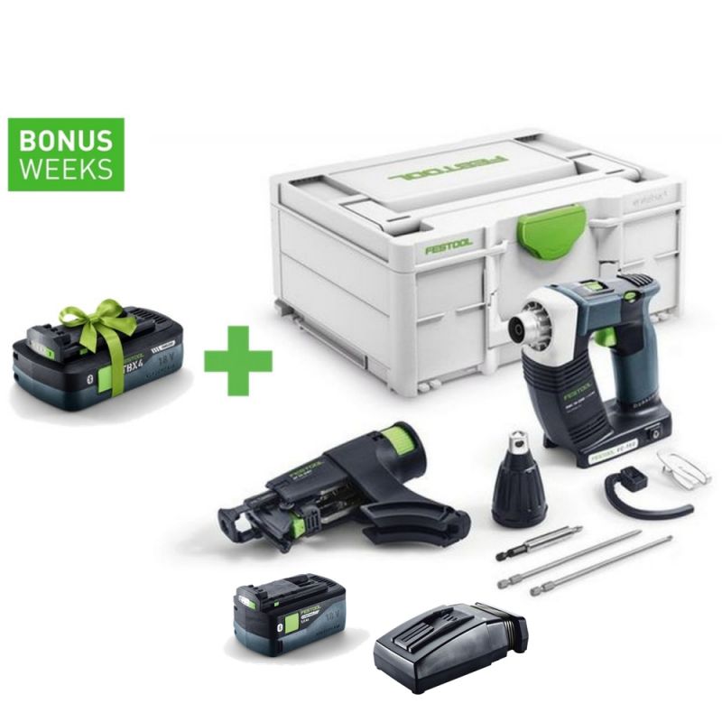 FESTOOL Akku-Bauschrauber DURADRIVE DWC 18-2500 Basic + Akkupack BP 18 Li 5,0 HP-ASI + TCL 6 - 576497_F