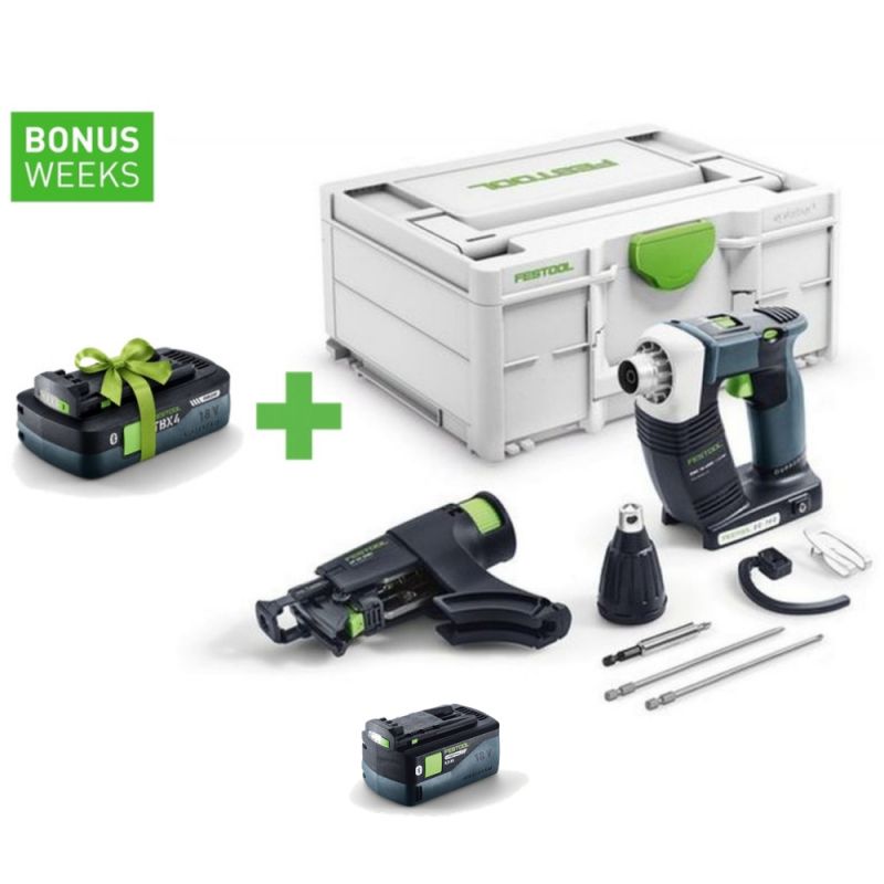 FESTOOL Akku-Bauschrauber DURADRIVE DWC 18-4500 Basic + HighPower Akkupack BP 18 Li 5,0 HP-ASI - 576504_E