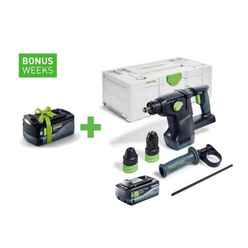 FESTOOL Akku-Kombihammer KHC 18 EB-Basic + 1 Akkupack BP 18 Li 8,0 HP-ASI - 577447_C