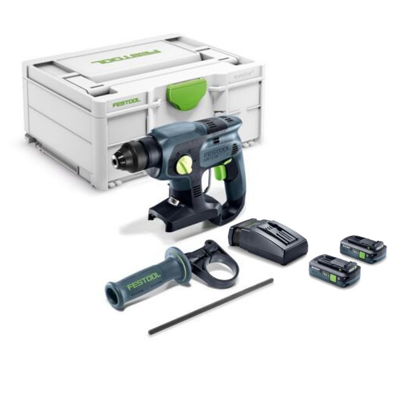 FESTOOL Akku-Kombihammer KHC-S 18-Basic + Energie-Set 18V 2xTBX4/TCL6 - 578747_C