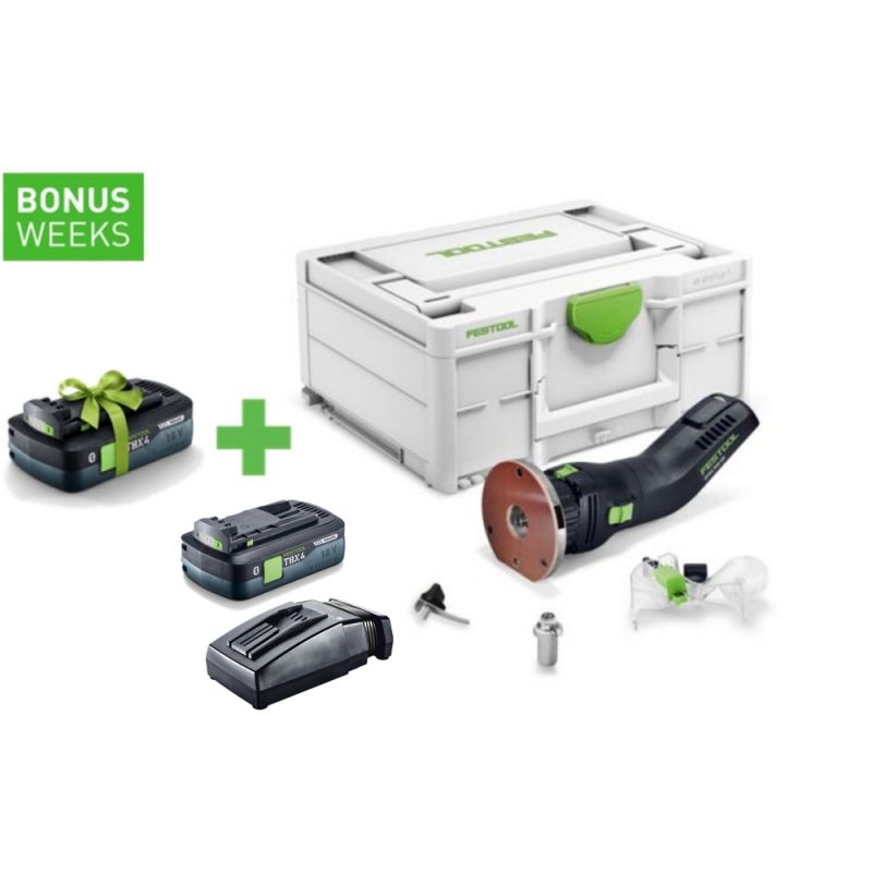 FESTOOL Akku-Kantenfräse OFKC 500 R3 EB-Basic + Tabless Akkupack BP 18 TBX 4 C-ASI + TCL 6 - 577985_B