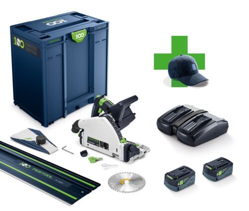 FESTOOL 100 Jahre Akku-Tauchsäge TSC 55 KEBI-Plus/XL-FS 100Y Limited Edition - 578229