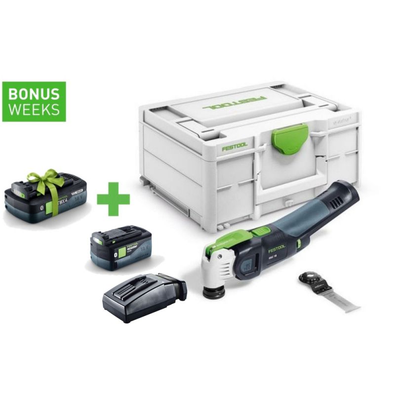 FESTOOL Akku-Oszillierer VECTURO OSC 18 E-Basic + Akkupack BP 18 Li 5,0 HP-ASI + TCL 6 - 576591_D