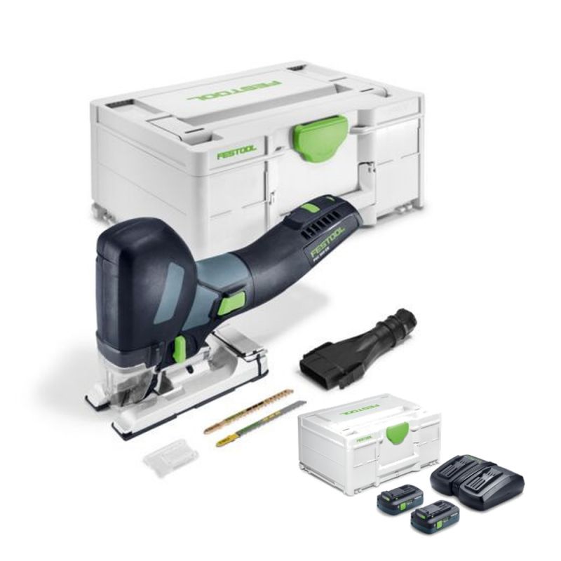 FESTOOL Akku-Pendelstichsäge PSC 500 EB-Basic + Energie-Set SYS 18V 2xTBX4/TCL6DUO - 576959_E
