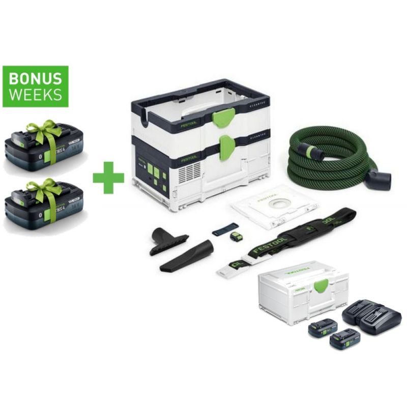 FESTOOL Akku-Absaugmobil CLEANTEC CTLC SYS I-Basic + Energie-Set SYS 18V 2xTBX4/TCL6DUO - 576936_A