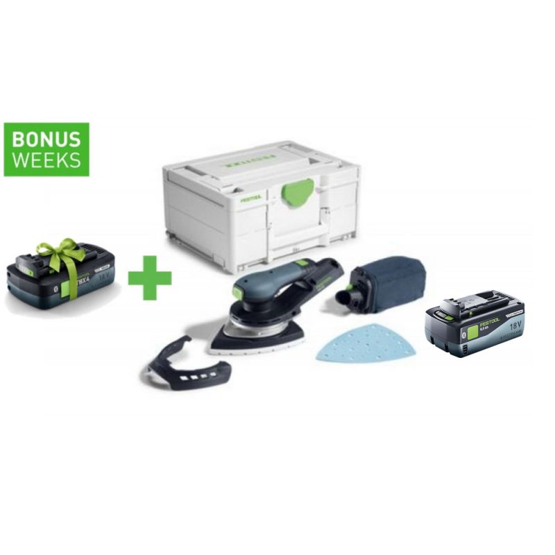 FESTOOL : Ponceuse excentrique sans fil DTSC 200-Basic + 1 batterie 8,0 HP-ASI - 577713_B