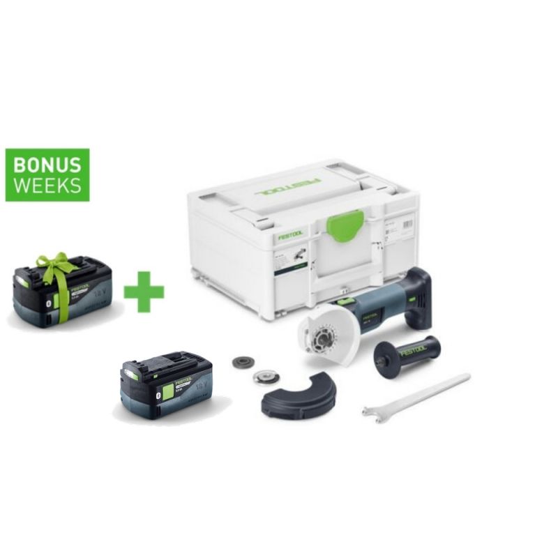 FESTOOL Akku-Winkelschleifer AGC 18-125 EB-Basic + Akkupack BP 18 Li 5,0 HP-ASI - 578367_B