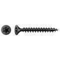 SPAX Universalschraube, 5 x 50, Vollgewinde, Senkkopf, T-STAR plus T20, 4-CUT, Schwarz verzinkt, 25 Stück - 4191040500502