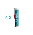 HOTREGA 4 x PU-3000 Konstruktions-und Montagekleber 310 ml (Vorteil-Set)