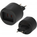 Brennenstuhl Reisestecker USA => Euro mit 2,5A Sicherung - 1508500010