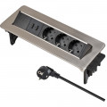 Brennenstuhl Tischsteckdosenleiste Indesk Power 3fach (2m H05VV-F3G1.5, 2xUSB) - 1396200113