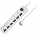 Brennenstuhl Steckdo.leiste 6f. einzeln schaltbar ws (+Schalter (2polig), 2m H05VV-F3G1.5) - 1153110126