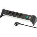 Brennenstuhl Alu-Office-Line Steckdosenleiste mit USB Power Delivery USB-Ladefunktion 4-fach 1,8m H05VV-F 3G1,5 - 1391040420