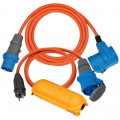 Brennenstuhl Camping Adapter-Set / CEE-Adapterleitung 1,5m, CEE 230V Verlängerungskabel 3m, Safe-Box BIG IP44 - 1509900015