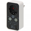 Brennenstuhl Digitaler Countdown Timer mit USB A und USB C weiß/schwarz - 1506180