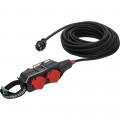 Brennenstuhl professionalLINE Powerblock mit Verlängerungsleitung PB 1100 IP54 4-fach 15m schwarz H07RN-F 3G1,5 - 9161150161