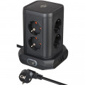 Brennenstuhl Steckdosenturm 8-fach mit 2x USB A, 1x USB C Power Delivery schwarz 2m H05VV-F3G1,5 - 1153560010