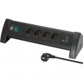 Brennenstuhl Premium Office-Line Steckdosenleiste 4-fach schwarz mit USB C PD 30W und USB A 18W, 1,8m H05VV-F3G1 - 1156250544