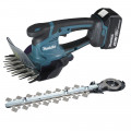 MAKITA Akku-Grasschere 18V inkl. Schnellladegerät DC18RC und Akku BL1830B 3,0 Ah mit Griffverlängerung mit Rolle - DUM604RFX1