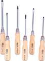 KS Tools ERGOTORQUE WOOD Schraubendreher-Satz, 6-tlg - 300.1100
