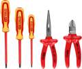 KS Tools ERGOTORQUE VDE Zangen- und Schraubendreher-Satz, 5-tlg Variante 2 - 117.1770