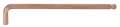 KS Tools BERYLLIUMplus Innensechskant-Winkelstiftschlüssel, lang 6 mm, mit Kugelkopf - 962.0463