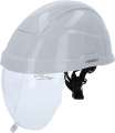 KS TOOLS Casque de sécurité de travail avec visière, blanc - 117.0118