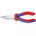 KNIPEX (25 05 160 SB) Flachrundzange mit Schneide (Radiozange) mit Comfort-Griffen verchromt