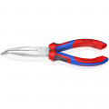 KNIPEX (26 25 200 SB) Flachrundzange mit Schneide (Storchschnabelzange) mit Comfort-Griffen verchromt