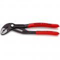 KNIPEX (87 01 180 SB) KNIPEX Cobra® Hightech-Wasserpumpenzange mit rutschhemmendem Kunststoff überzogen grau atramentiert