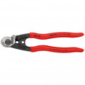 KNIPEX (95 61 190 SB) Drahtseilschere geschmiedet mit Kunststoff überzogen