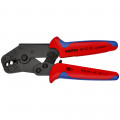 KNIPEX (97 52 20) Crimpzange kurze Bauform mit Mehrkomponenten-Hüllen brüniert
