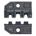KNIPEX (97 49 05) Crimpeinsatz für unisolierte, offene Steckverbinder (4,8 + 6,3 mm Steckerbreite)