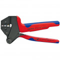 KNIPEX (97 43 06) Crimp-Systemzange für auswechselbare Crimpeinsätze mit Mehrkomponenten-Hüllen brüniert
