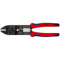 KNIPEX (97 21 215 SB) Crimpzange mit Mehrkomponenten-Hüllen schwarz lackiert