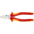 KNIPEX (02 06 180 SB) Kraft-Kombizange isoliert mit Mehrkomponenten-Hüllen, VDE-geprüft verchromt