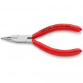 KNIPEX (25 03 125) Flachrundzange mit Schneide (Radiozange) mit Kunststoff überzogen verchromt