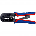 KNIPEX (97 51 10 SB) Crimpzange für Westernstecker mit Mehrkomponenten-Hüllen brüniert
