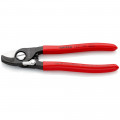 KNIPEX (95 21 165 SB) Kabelschere mit Öffnungsfeder mit Kunststoff überzogen brüniert