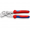 KNIPEX (86 05 150 S02) Zangenschlüssel mit aufgerauten Backen mit Mehrkomponenten-Hüllen verchromt