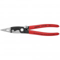 KNIPEX (13 91 200) Elektro-Installationszange mit Kunststoff überzogen schwarz atramentiert
