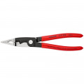 KNIPEX (13 81 200 SB) Elektro-Installationszange mit Kunststoff überzogen schwarz atramentiert