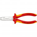 KNIPEX (13 46 165 SB) Abmantelungszange isoliert mit Mehrkomponenten-Hüllen, VDE-geprüft verchromt
