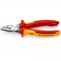 KNIPEX (97 78 180 T) Crimpzange für Aderendhülsen isoliert mit 2K-Hüllen