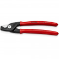 KNIPEX (95 11 160 SB) KNIPEX StepCut® Kabelschere mit Kunststoff überzogen brüniert
