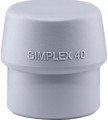 Halder Schonhammerkopf (Kopf-Ø 40 mm / TPE-mid grau mittelhart) - 3203.040