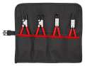 NW-KNIPEX Sicherungsringzangen-Satz (4-teilig in Rolltasche / 19 - 60 mm) - 00 19 56