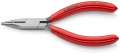 NW-KNIPEX Flachrundzange (Länge 125 mm flach/rund gerade / poliert Kunststoffüberzug) - 25 01 125